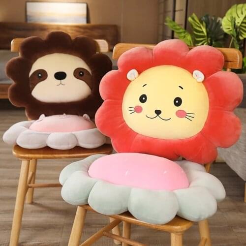 Nice 45cm Fresh Colorful Flower Plush Pillow Soft Cartoon Animal Stuffed Doll Chair Cushion Sofa Kids Lovers Birthday Gifts