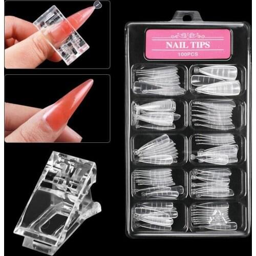 100Pcs Full Cover Sculpted Fake Nail Tips Artificial False Nails for Nail Art Extension faux ongles nep nagels Nail supplies