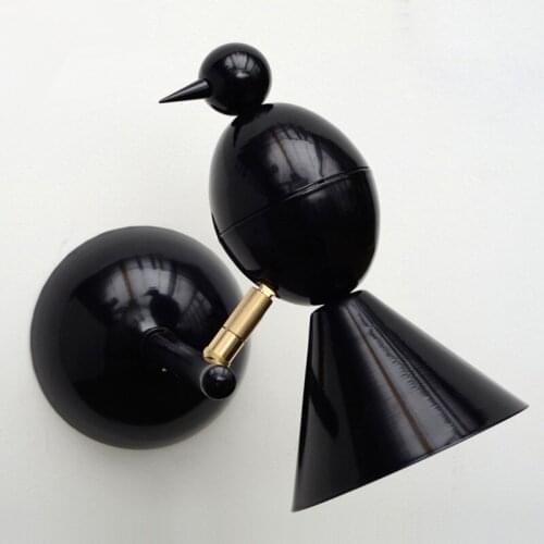 2020 new Creative personality of modern minimalist bedroom bedside wall lamp Nordic wrought LED single head bird lamp