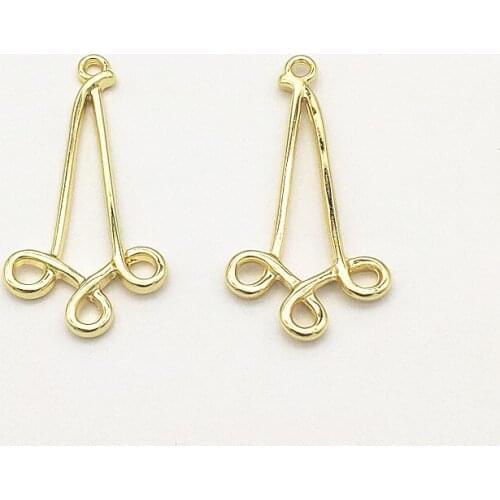 New Arrival! 42x21mm 100pcs Zinc Alloy Twisted shape Charm for Handmade Necklace Earring DIY Parts,Jewelry Findings & Components