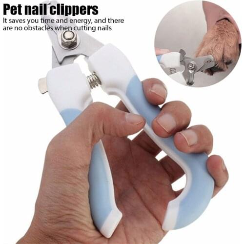 Professional Pet Nail Clippers Dog Cat Stainless Steel Two-Color Labor-Saving Nail Clippers Convenient Beauty Cleaning Supplies