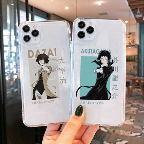 ZUIDID Bungo Stray Dogs Clear Phone Case For iPhone 11 Pro 12 Mini XS MAX SE 20 8 7 6Plus X XR Japan Anime Soft TPU Cover Fundas