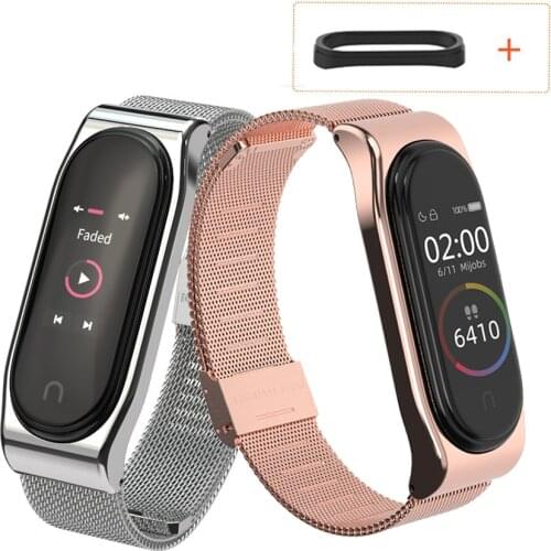 New Strap For Xiaomi Mi Band 4 3 Smart Watch Bracelet For Mi Band 3 4 Pulseira Mi Band 4 Xiaomi Mi Band 4 Bracelet Metal Strap