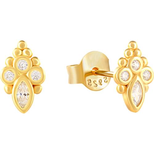 Minimalist Gold Silver color Geometric Triangle/Round/Star Stud Earrings 925 Sterling Silver Earrings for Women Fashion Jewelry