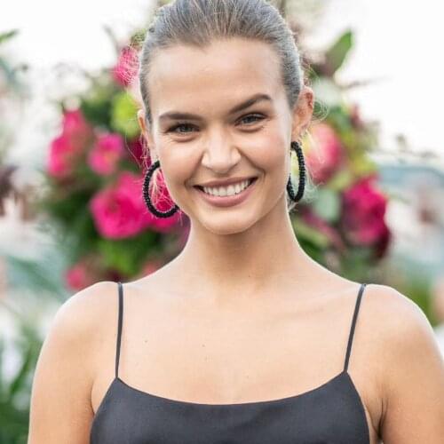 New Design High Quality Maxi Black Rhinestone Hoop Earrings For Women Jewelry Fashion Statement Earrings Accessories Hot Sale