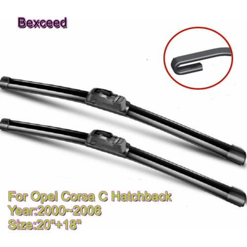 Bexceed of Car windshield Flat wiper blade for Opel Corsa C . 1 Piar(20"+18") 2000~2006