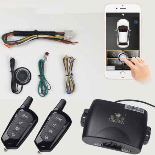 Car security system central lock system universal with alarm bite alarm remote start start stop keyless entry system car alarm