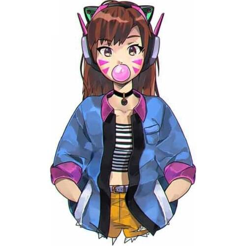 Creative Car Sticker Cartoon Character Accessories Vinyl PVC 13cm*8cm Motorcycle Windshield car Window Car Styling Decal