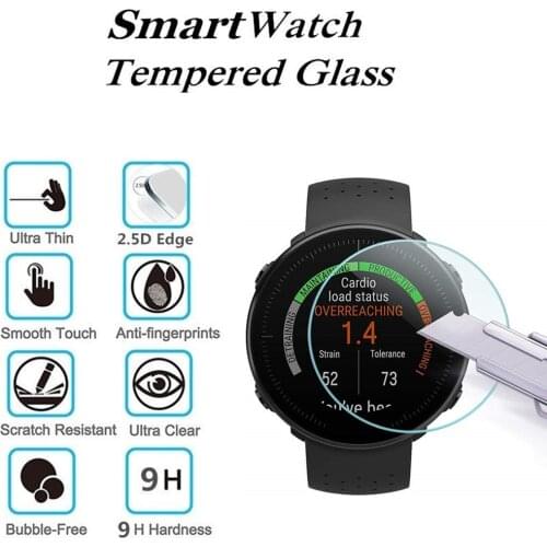 Screen Protective Tempered Glass Film For Polar Ignite 2 Grit X Smart Watch Anti-Scratch 9H Ultra Clarity Film For Vantage M / V