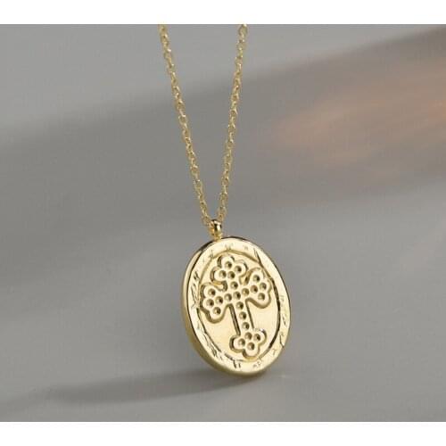 Womens Neck Chain Necklace Religion Cross Choker Neck Pendant Vintage Fashion Necklaces Stainless Steel Jewelry Free Shipping