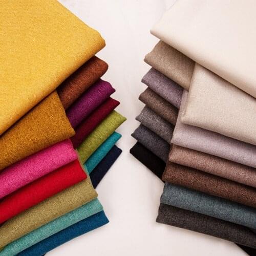 100*150cm Solid Sofa Furniture Fabric Linen Material for Sewing DIY Tablecloths Curtain Fabrics Wholesale