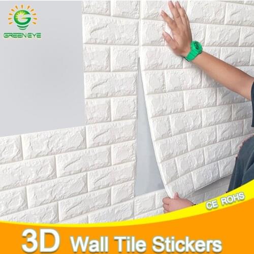 3D Wall Stickers 70*77cm 3D Brick stone pattern Self-Adhesive Wall paper Waterproof DIY 3D Brick Stone Wall Papers for Kids Room
