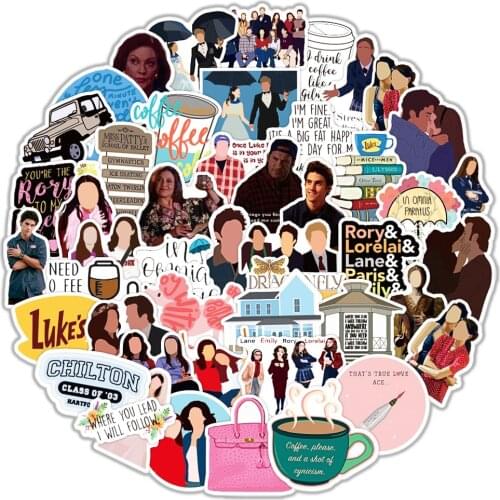 50Pcs/Pack TV Show Gilmore Girls Graffiti Stickers For Laptop Notebook Skateboard Computer Luggage Decal Sticker