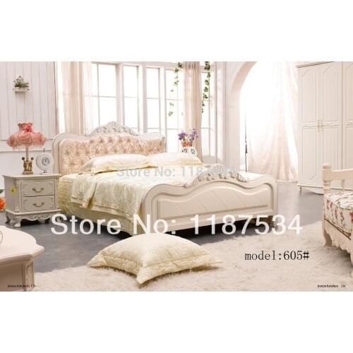605 Modern home furniture bedroom set bed wardrobe nightstand bedroom furniture set home furniture scream white bedroom set