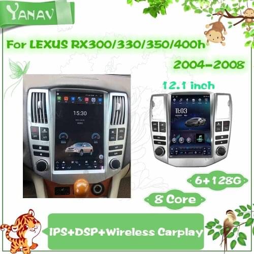Android 2 Din Car Radio For Lexus RX RX300 RX330 RX350 RX400 2002-2008 GPS Navigation Stereo Receive Multimedia Carplay Player