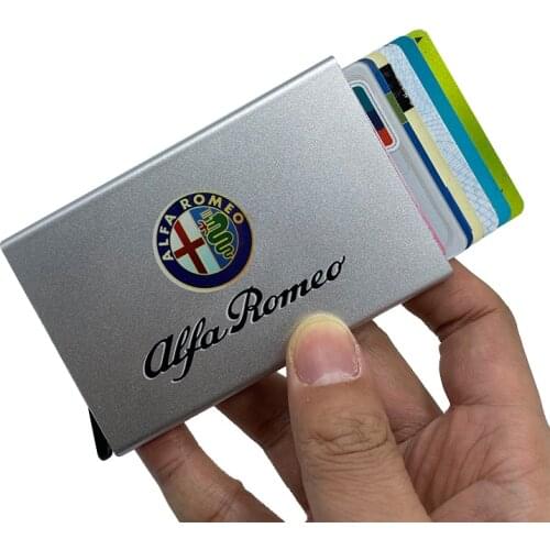 Auto Accessories Car Storage Card Box Case Automatic Pop-up for Alfa Romeo Giulia Stelvio Giulietta 159 147 Logo Can Customized
