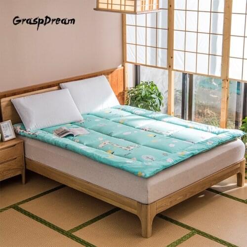 Feather velvet mattress thicken student dormitory single double mat folded bed mattress goose duck down quality home furniture