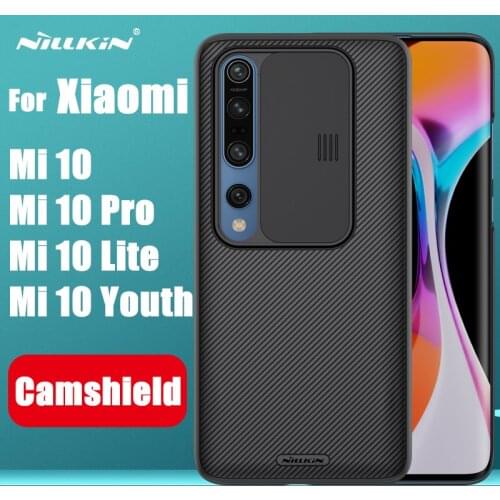 NILLKIN CamShield Case PC Slide Cover for Xiaomi Mi 10 Lite Mi 10 Youth Camera Protection Back Cover for Xiaomi Mi 10 Pro Case