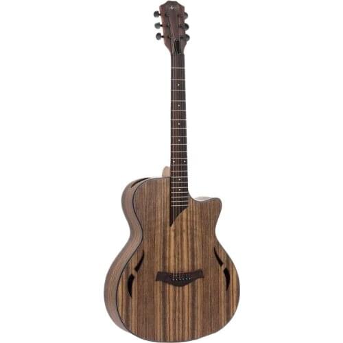 Hickory wood electric acoustic guitar with EQ facotry guitarra elétrica