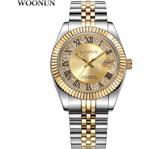 Classic Roma Watches Luxury Diamond Watches Men Stainless Steel Auto Date Quartz Wristwatches Boss Business Watch reloj hombre