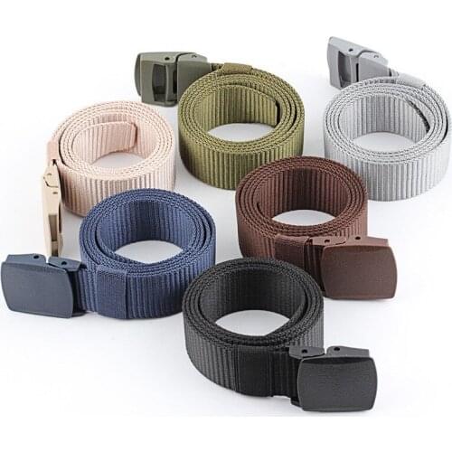 Classic Korean wear-resistant nylon canvas unisex automatic smooth buckle casual all-match belt