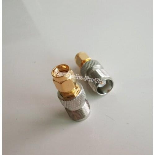 10Pcs TNC Female Jack To RP SMA Male RPSMA Plug Center RF Coaxial Adapter Connector F/F GoldenBrass