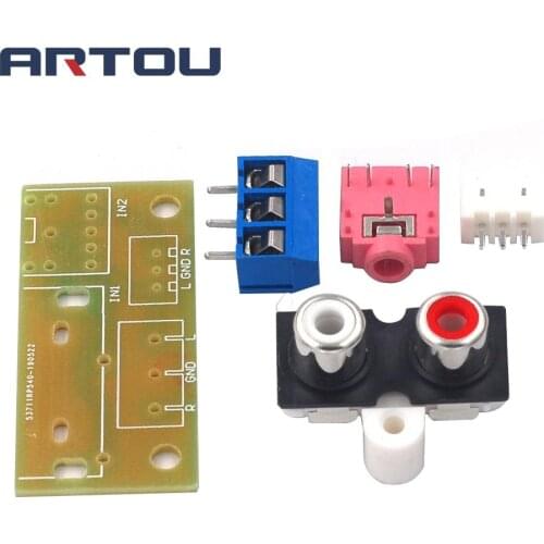 DIY Kit Audio Switch Board RCA 3.5mm Audio Input Block For Amplifier Kit Electronic