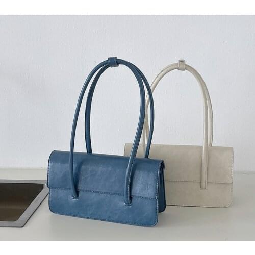 Korean Luxury Brand Handbags 2021 Cover Female Bag PU Leather Womens Bag Designer Small Ladies Shoulder Bags Solid Color