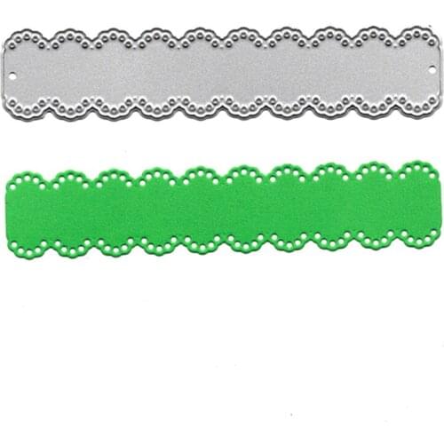 Lace Border Slimline Dies Scrapbooking Embossing Folders for Card Making Craft DIY Clear Stamps Metal Cutting Dies Handmade