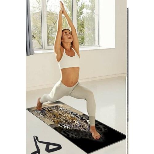 Leopard Pattern Washable Non-Slip Fitness Sport Pilates Yoga Carpet Mat коврик для йоги коврик для фитнеса gym sport esterilla