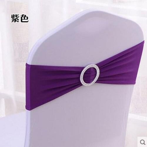 Lot Stretch Lycra Spandex Chair Covers Bands with Buckle Slider for Wedding Decorations Wholesale Chair Sashes Bow