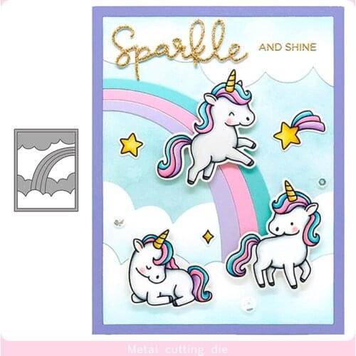 After the Rain Scene Frame Metal Cutting Dies for DIY Scrapbooking Photo Album Decorative Embossing Paper Card Crafts Die Cut