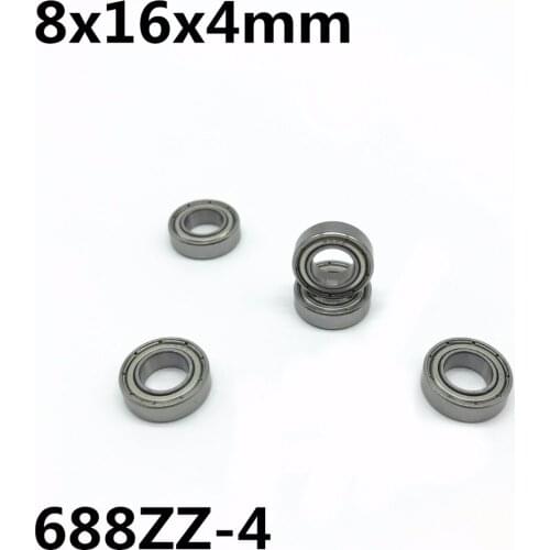 50Pcs 688ZZ-4 8x16x4 mm Deep groove ball bearing Miniature bearing High quality 688Z