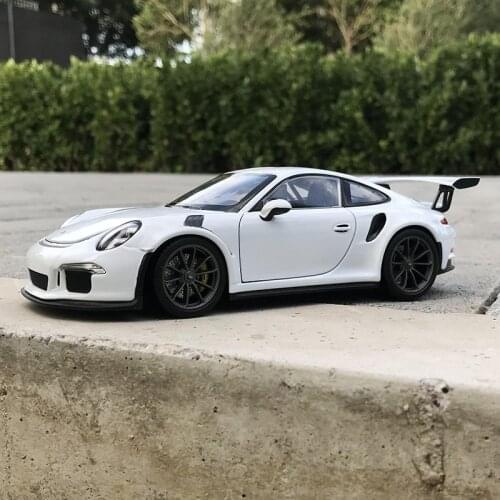Welly 1:24 Porsche 911GT3 RS white car model Diecasts & Toy Vehicles Collect gifts Non-remote control type transport toy