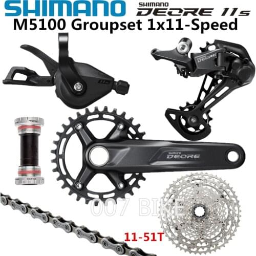 SHIMANO DEORE M5100 Groupset MTB Bike 1x11-Speed 2x11-Speed 11-42T 11-51T M5100 Shifter Rear Derailleur Cassette