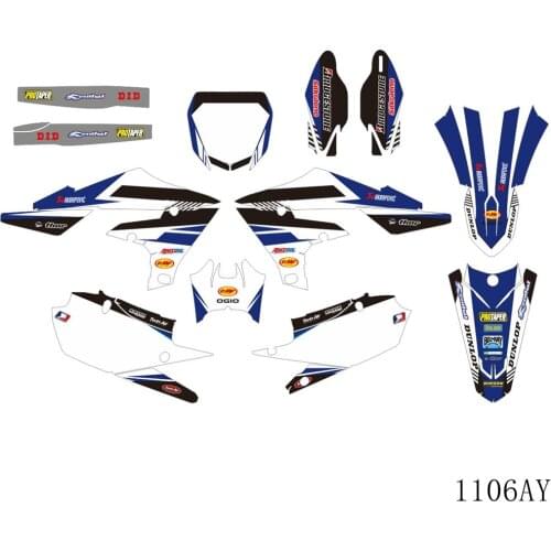 Full Graphics Decals Stickers Motorcycle Background Custom Number Name For YAMAHA YZ250F YZ 250F YZF 250 2019 2020