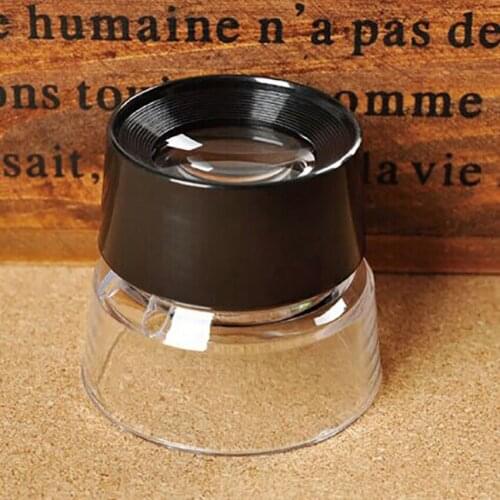 Desktop Handheld Magnifier 10X Acrylic Lens Magnifying Tool Portable 27mm Cylinder Magnifier for Reading/Jewelry Appreciation