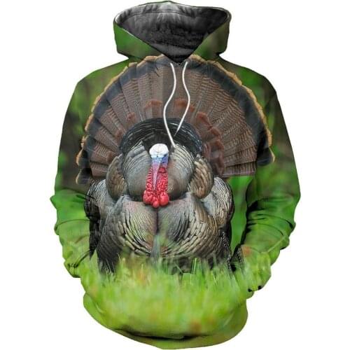 PLstarCosmos NewFashion Turkey Bird Hunting Animal Hunter Camo Tattoo Autumn Jacket Tracksuit Funny 3DPrint Men/Women Hoodies V3