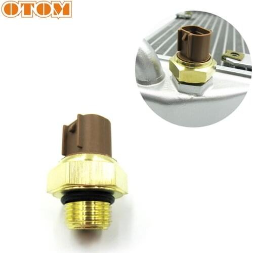 OTOM Motorcycle 1 Piece Copper Radiator Fan Switch Temperature Thermostat Switchs Temp Sensor For KTM HONDA YAMAHA SUZUKI KAWASA