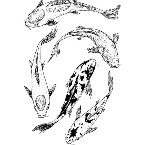 2021 New Retro Goldfish Carp Transparent Clear Stamp For DIY Craft Making Scrapbooking Greeting Card Album No Metal Cutting Dies