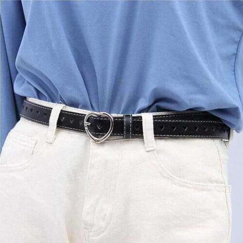 Fashion PU Leather Belt Women Casual Heart Luxury Buckle Belt Ladies For Jeans Punk Adjustable Waist ceinture PJ306