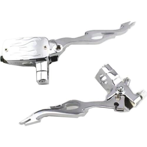 1" Flame Master Handle bar Cylinder Brake Clutch Levers For Honda VTX Shadow Harley Dyna Yamaha Road V Star Suzuki Kawasaki VN