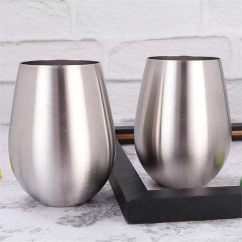 18oz Stainless Steel Wine Glasses Shatterproof Metal Whiskey Drinking Cups Dishwasher Safe