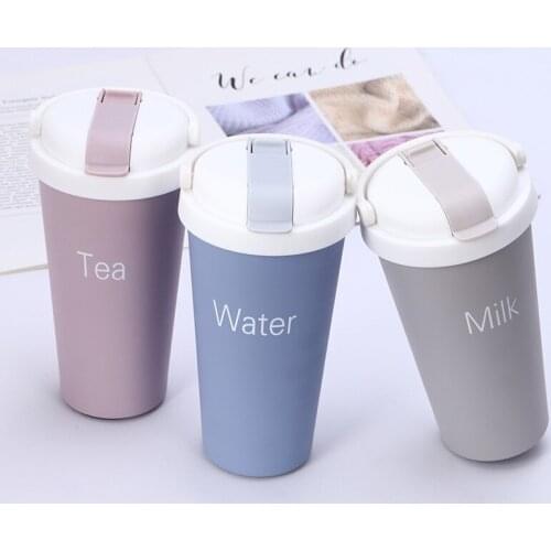 Stainless steel vacuum cup creative straw coffee cup portable student cup custom gift water cup HY8842