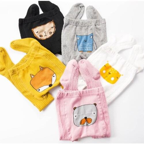 Spring Girls Tights Cartoon Cat Baby Girl Pantyhose Cotton Knitted Cotton Cute kids Stocking Baby Pantyhose Tight