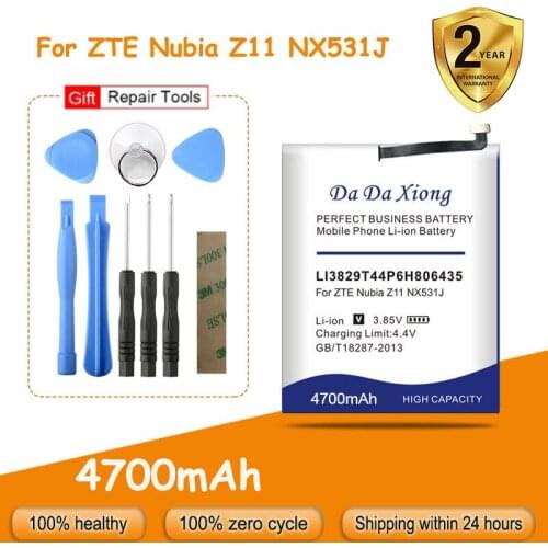 High Quality 4450mAh Battery for ZTE Nubia Z11 Li3829T44P6h806435 NX531J High Quality Mobile Phone Replacement Accumulator