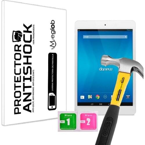 Screen protector Anti-Shock Anti-scratch Anti-Shatter compatible with Tablet Danew Dslide-815 Cinepix
