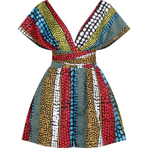 Women African Clothing Indian Dashiki Retro Print Jumpsuit Mini Skirt Shorts Party Pants Fashion Ankara Kanga Vintage Vestidos