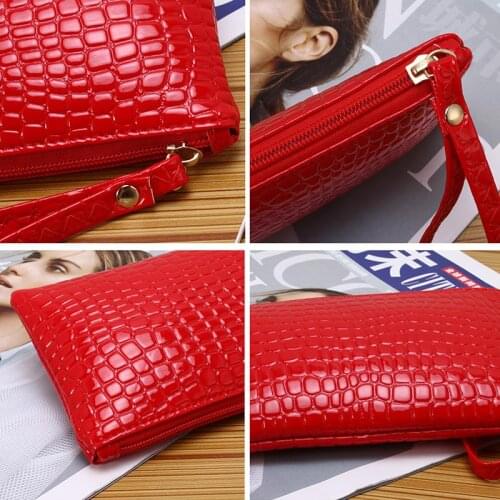 Women PU Leather Wallet Purse Card Phone Holder Makeup Bag Clutch Handbag SUB Sale