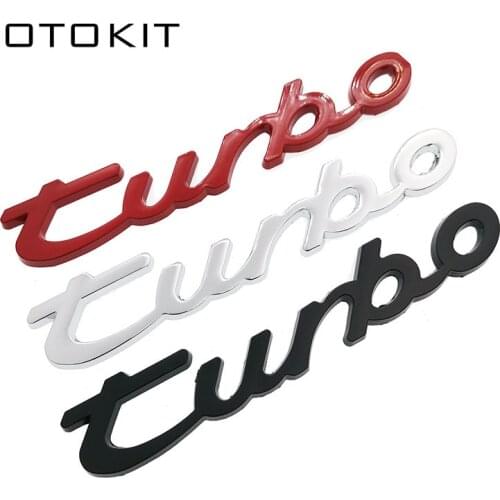 Turbo Letters Badge Emblem Car Styling Refitting Sticker Fender Side Mark for BMW Benz Audi Toyoto Honda Mazda